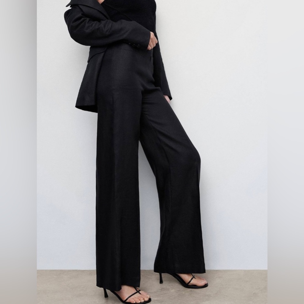 Mango Linen Trousers - Picture 3 of 3